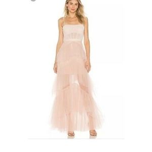 BCBG MAXAZRIA OLY GOWN Tiered-Ruffle Tulle Gown